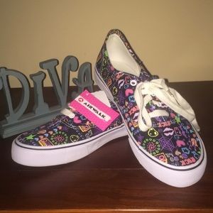 Abstract Canvas Sneakers